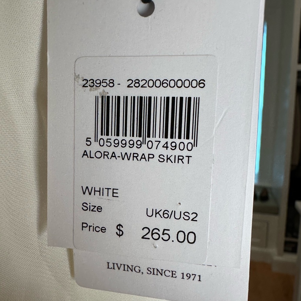 NWT Reiss Elegant Cream Midi Skirt - Picture 7 of 7